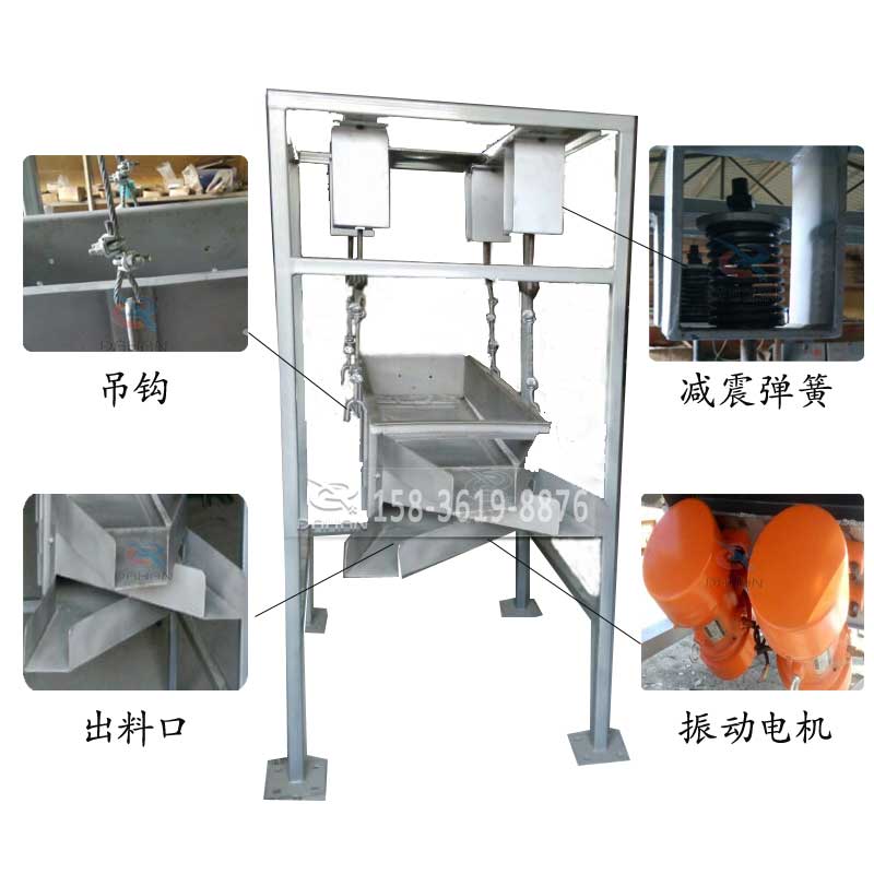 吊掛式直線(xiàn)振動(dòng)篩結(jié)構(gòu)圖